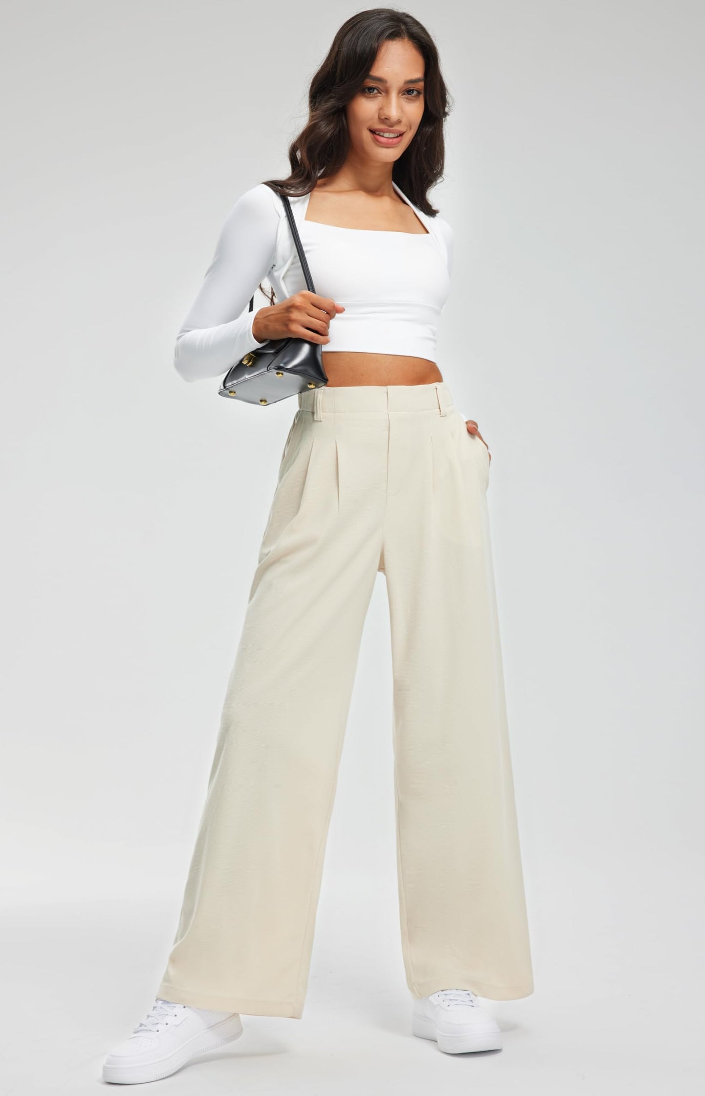 Women's Elevated Comfort Wide Leg Trousers