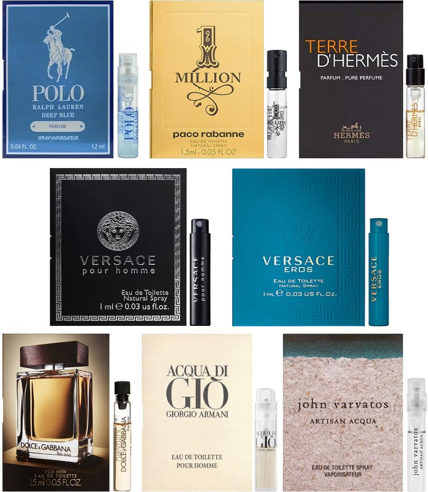 Men's Designer Fragrance Sampler (8 count)