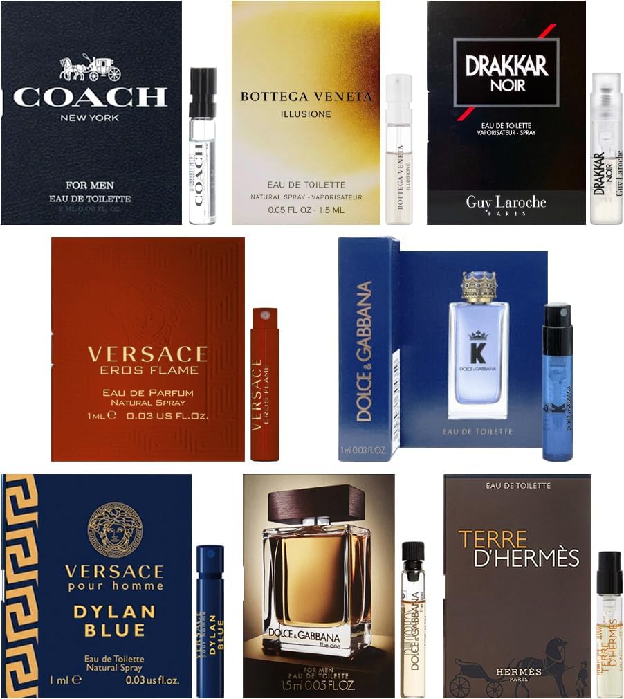 Men's Designer Fragrance Sampler (8 count)