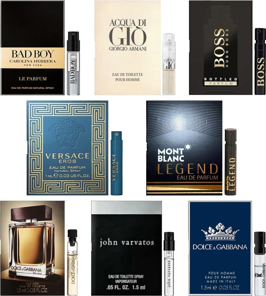 Men's Designer Fragrance Sampler (8 count)