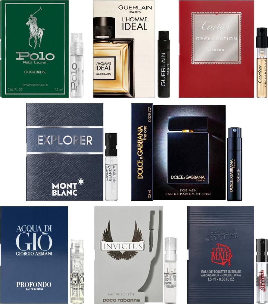 Men's Designer Fragrance Sampler (8 count)