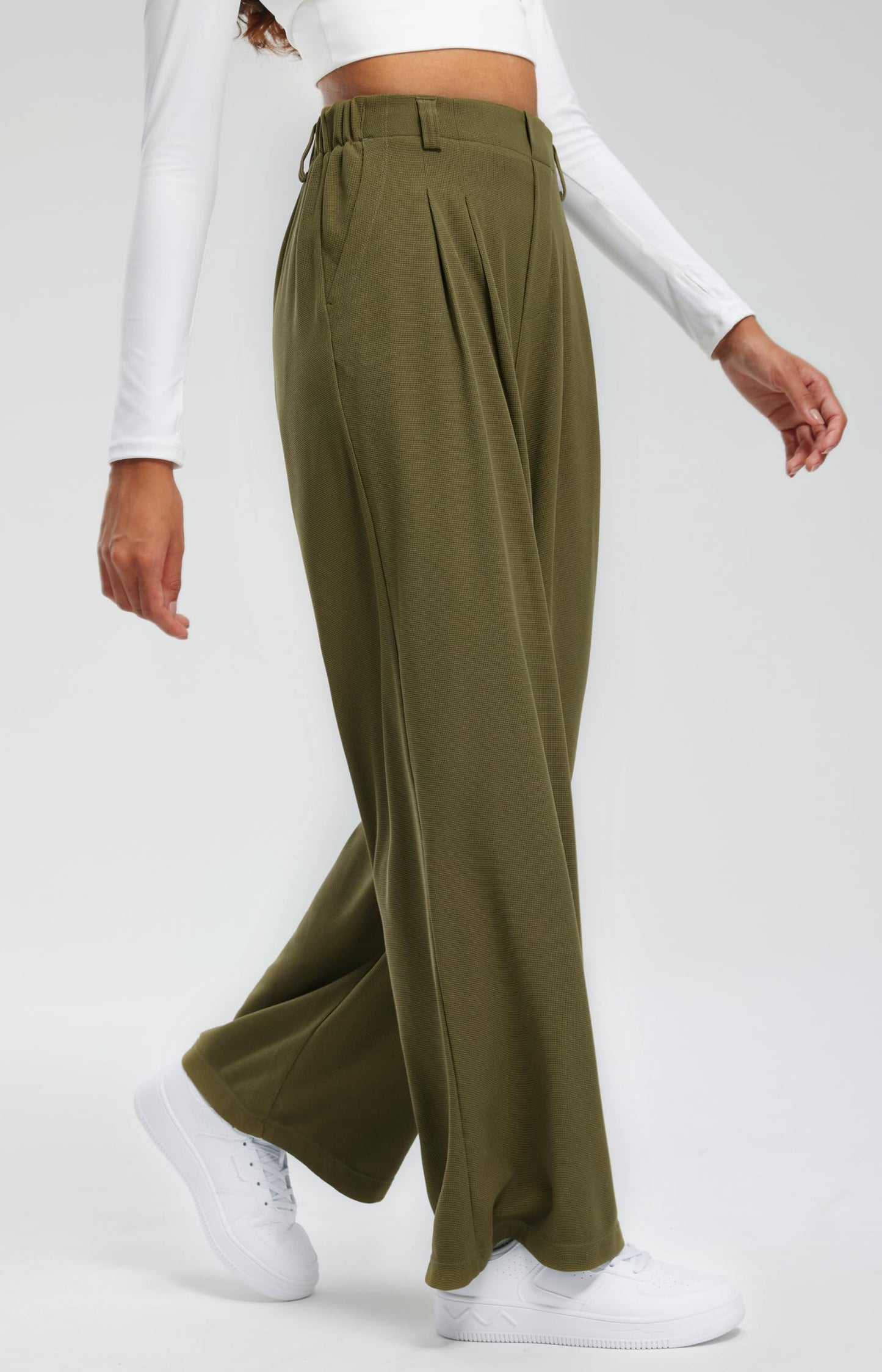 Women's Elevated Comfort Wide Leg Trousers