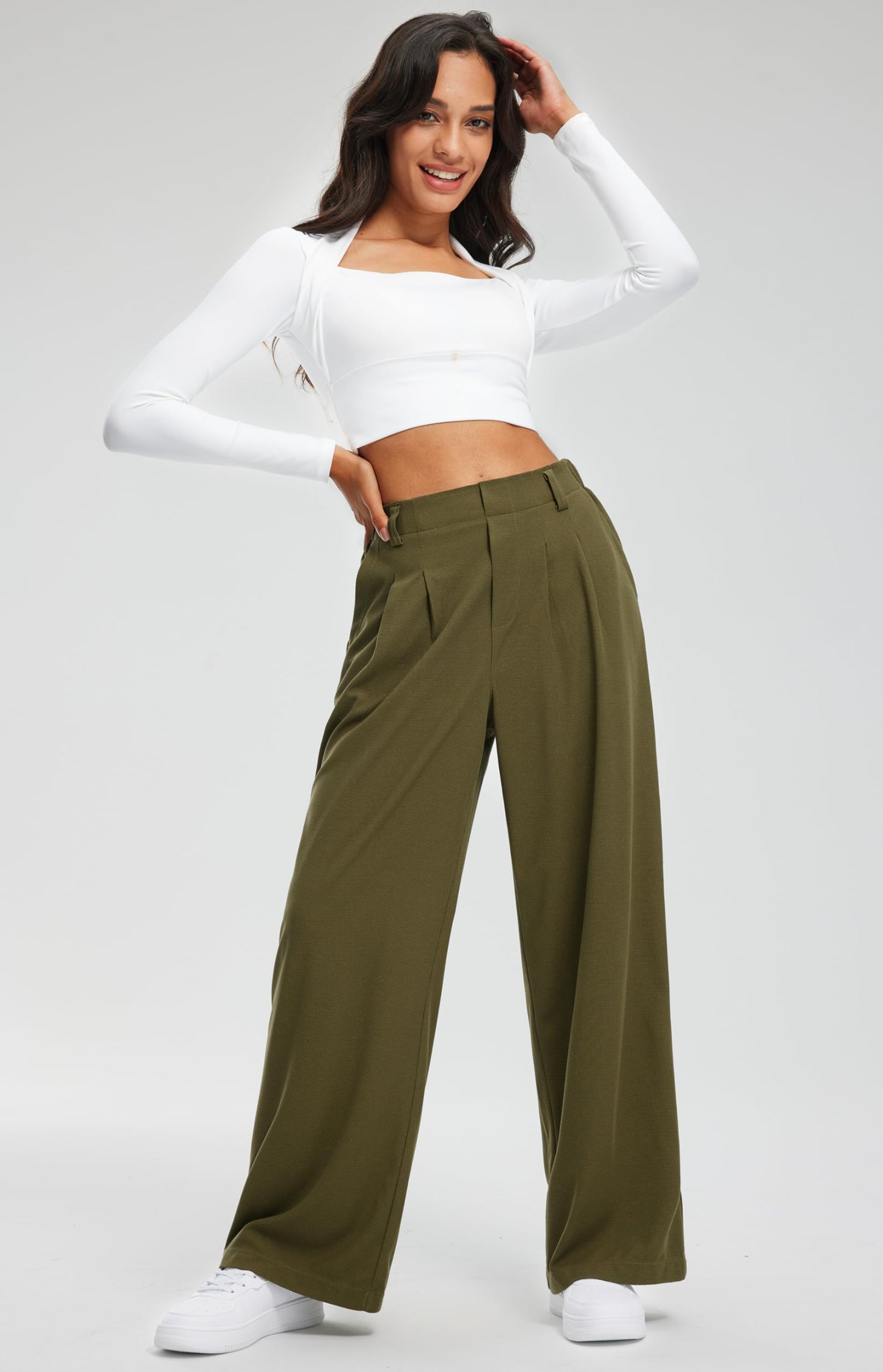 Women's Elevated Comfort Wide Leg Trousers