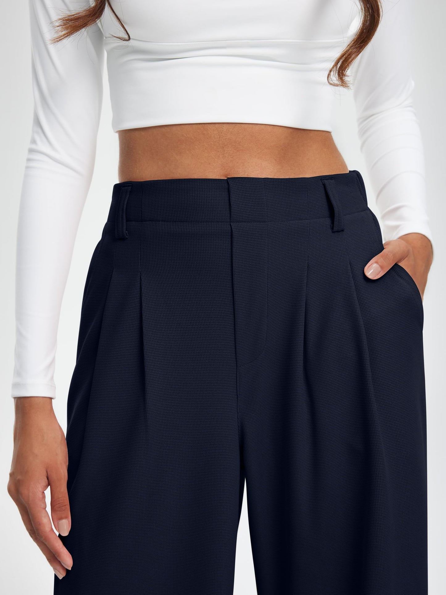 Women's Elevated Comfort Wide Leg Trousers