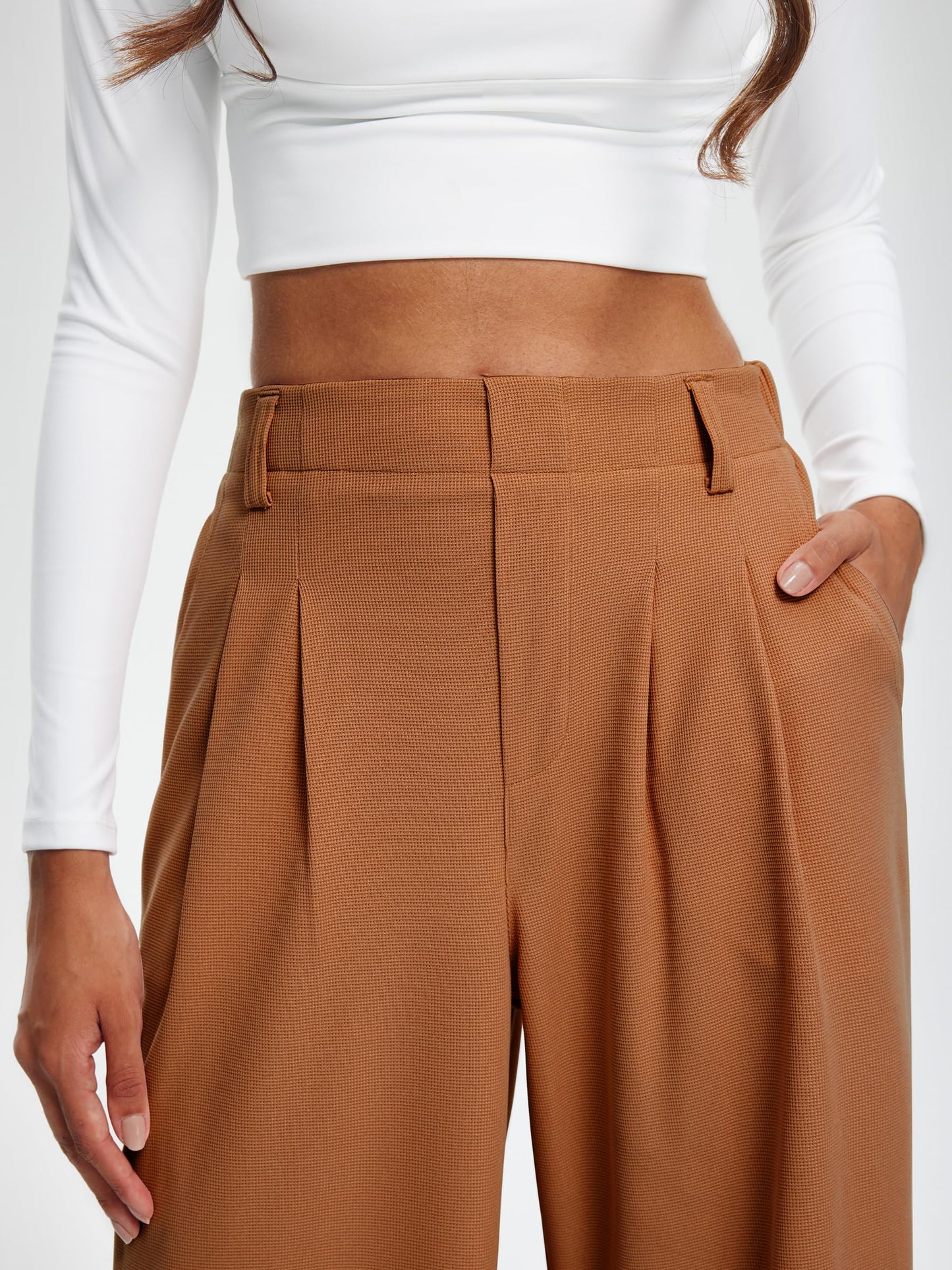 Women's Elevated Comfort Wide Leg Trousers