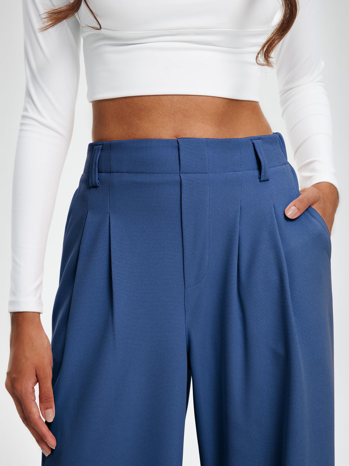 Women's Elevated Comfort Wide Leg Trousers