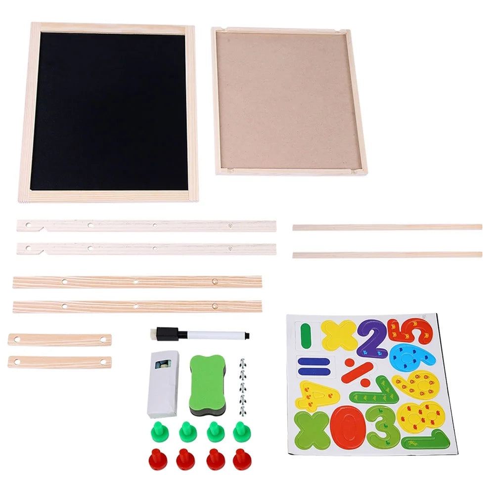 Montessori Double Sided Kids Wooden Standing Easel